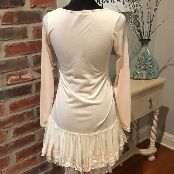 Ryu Cream Tulle Dress BOHO country theme - Picture 2 of 8